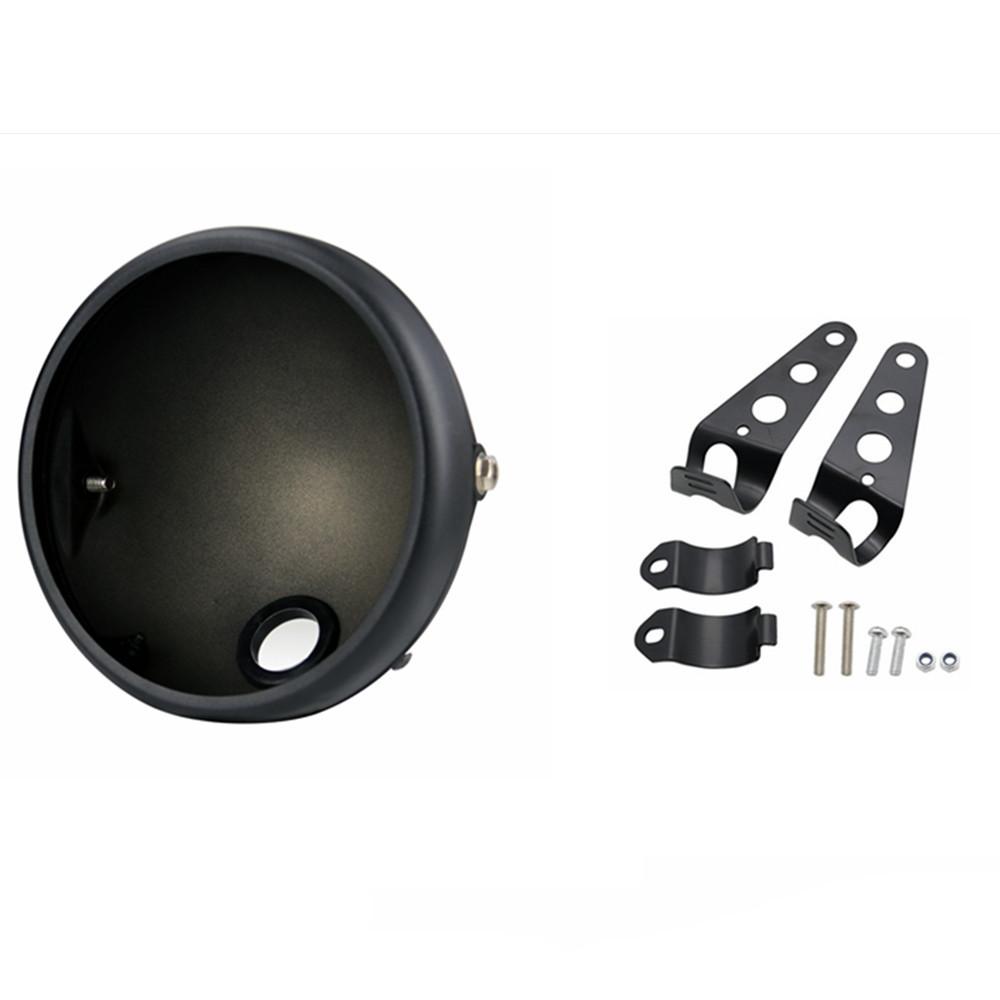 Universal 7 Inch Motorcycle LED Headlight Housing Cover Bucket 7" Motorbike Round LED Headlamp Light Bulb Mount Shell Brackets