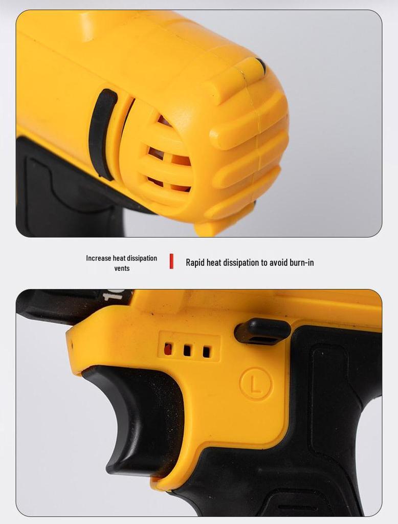 21V Dual Speed Wireless Electric Drill and Screwdriver with Rechargeable Lithium Battery