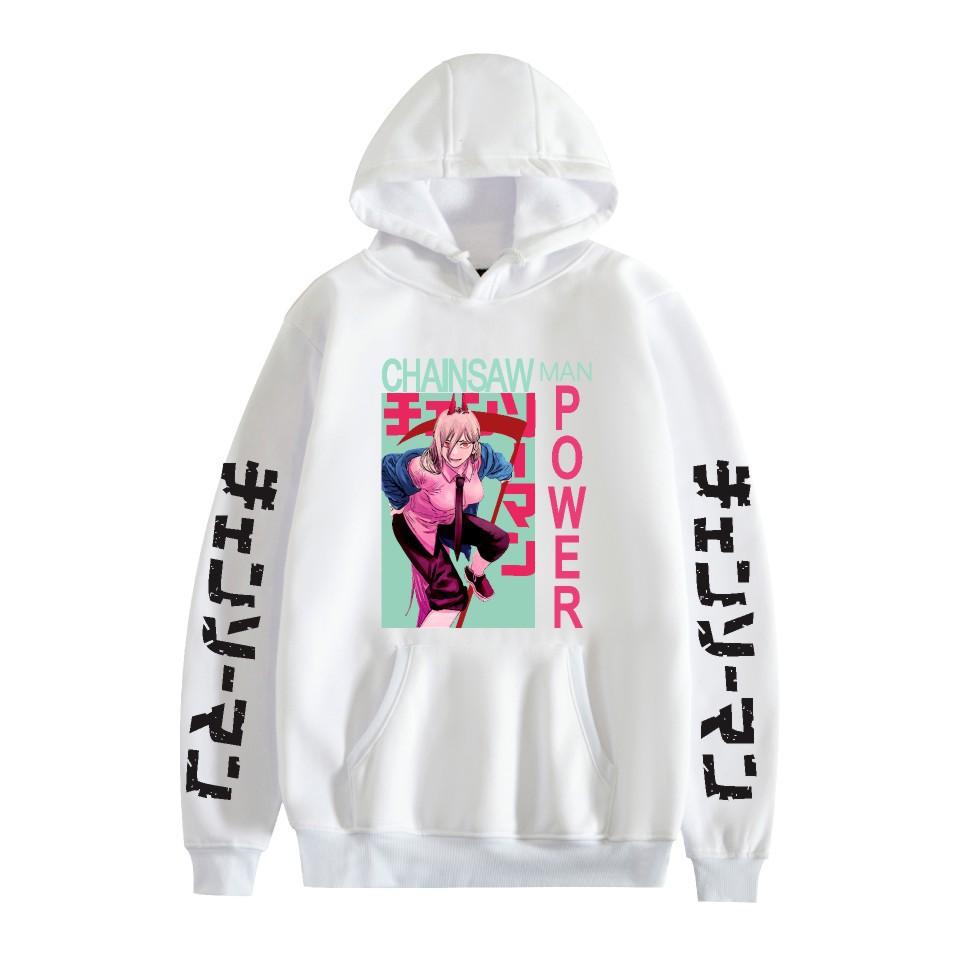 Chainsaw Man Otoño Invierno Forro Polar Ropa de Calle Tops Hombre Mujer Moda Sudaderas