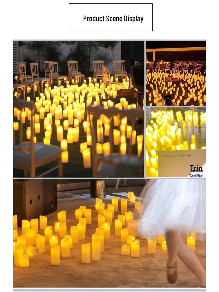 LED Battery-Powered Flickering Paraffin Candle with Remote Control