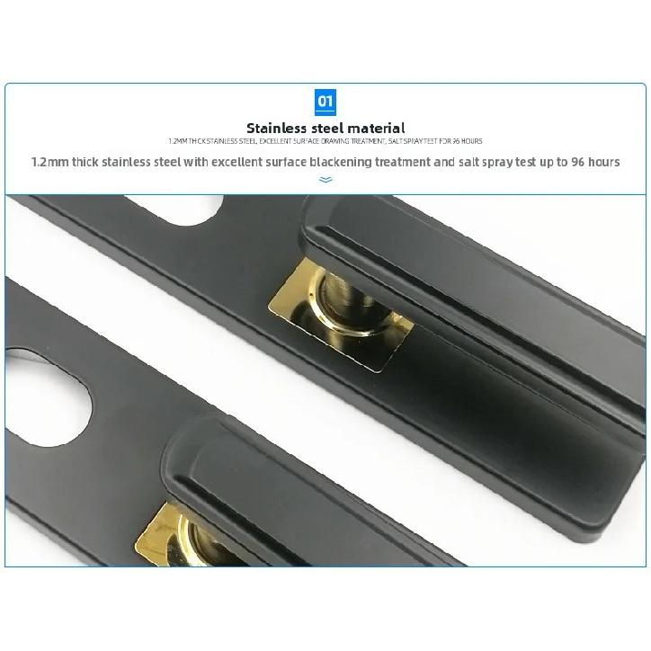 Mechanical Lock Accessories Thickened Panel Room Door Handle Stainless Steel Anti-theft Door Lock