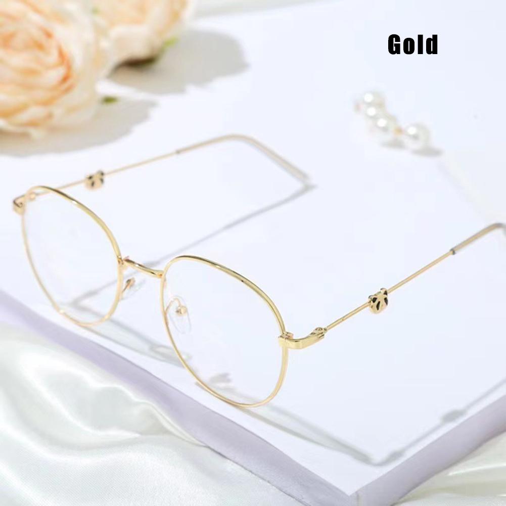 Mode Damen Büro Blaulichtfilter Übergroße Computerbrille Großer Metallrahmen Niedliche Panda Damen Blaulichtblockierende Brille