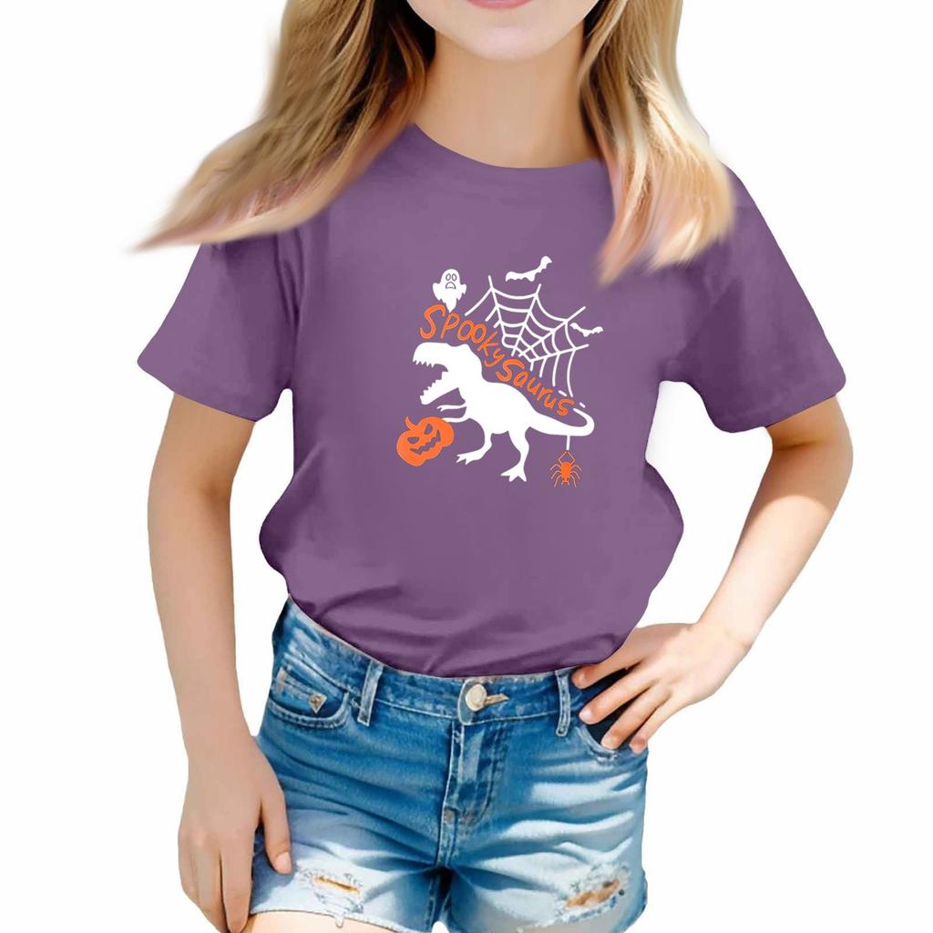 Toddler Girl Boy T-Shirts Halloween Day Kids Top Boys And Girls Printed Short Sleeved T-shirt