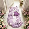 2D Home Decor Carpet Non-Slip Cartoon Carpet Cute Cat-Shaped Area Rug  Living Rooms