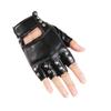 Leather Gloves Half Fingers Revealing Fingers Nightclub Performance Ladies Punk Non Mainstream PU Leather Street Dance Gloves