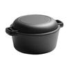 Dutch Oven Uncoated Cookware Sturdy for Braising