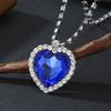 Elegant heart shaped synthetic zirconia pendant necklace sparkling jewelry accessories for parties banquets suitable giftGood product