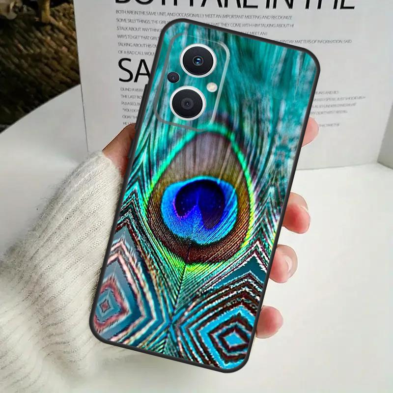 Bird Peacock Feather Case For OPPO Reno 12F 13F 14F 10 11 12 13 14 Pro 8T 7 8 Lite OPPO Find X6 X5 X8 X9 Pro Cover