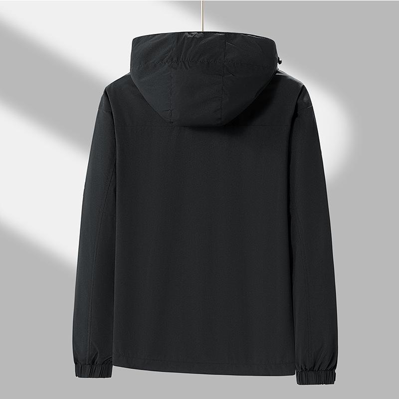 Kurtka męska wodoodporna Camping Piesze wycieczki Trekking Wiatrówka wodoodporna z kapturem Wiosna Jesień Sporty na świeżym powietrzu Podróże Wspinaczka Płaszcze