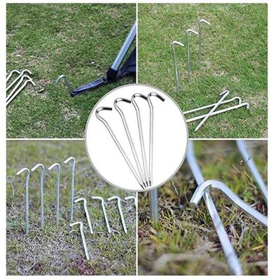 12 Pcs Heavy Duty Metal Tent Peg Camping Pegs Spikes Garden Stakes Rustproof Metal Anchors Outdoor Lawn Ground Pegs