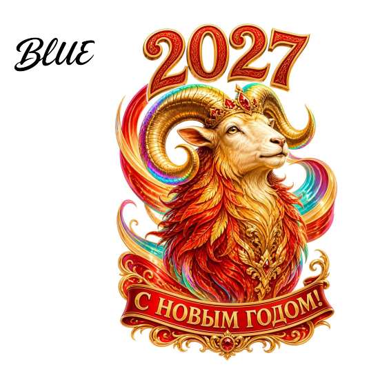 Static Cling Window Stickers Russian New Year Sheep 2027, Removable PVC Kitchen Glass Adhesives Sticker, Decorative Decal for Home and Office Holiday