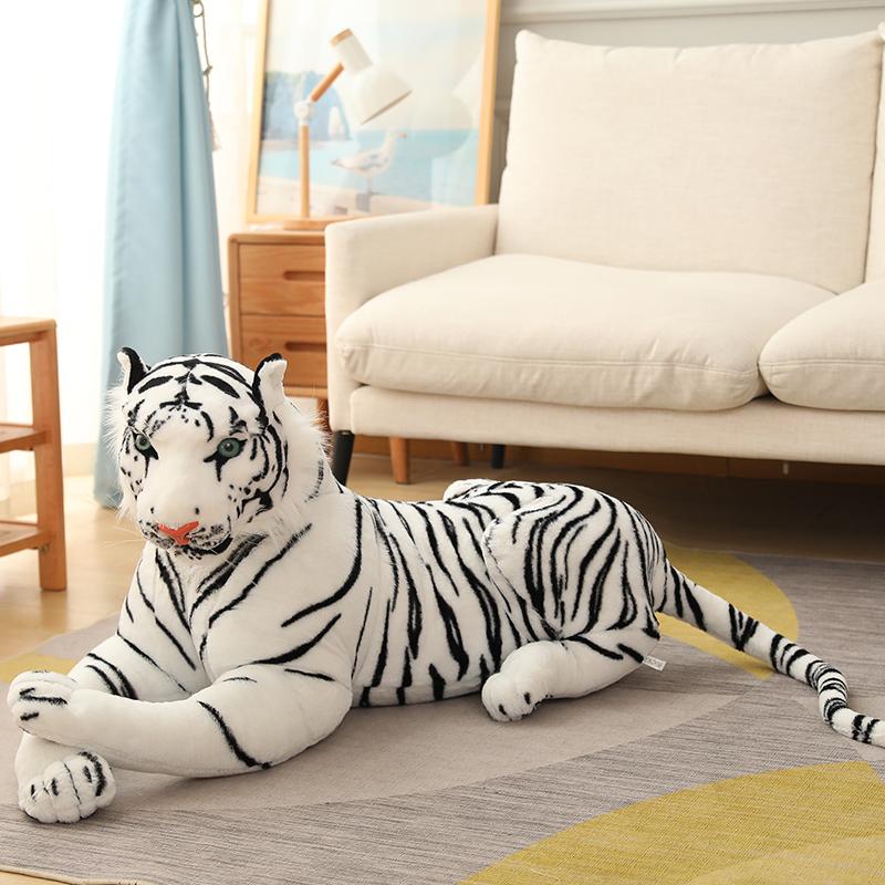 Creative Realistic Tiger Stuffed Toy Cute Simulation Siberian Tiger Plush Toy Baby Sleep Comfort Doll Room Decoration Children Birthday Gift