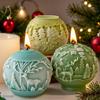 Christmas Ball Decoration Mold Silicone Sphere Shape Candle Making with Quick Demolding Feature For Artisanal Creation