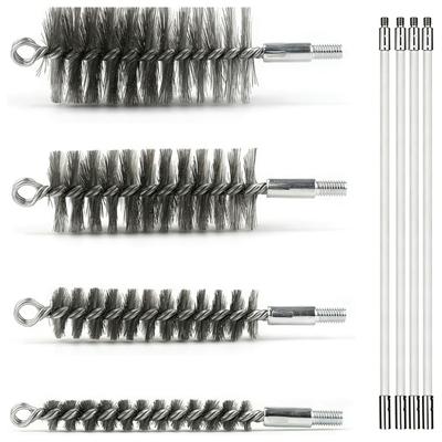 Adjustable Chimney Cleaning Brush Head Telescopic Rod For Flue Pipe Dust Removal Tasks