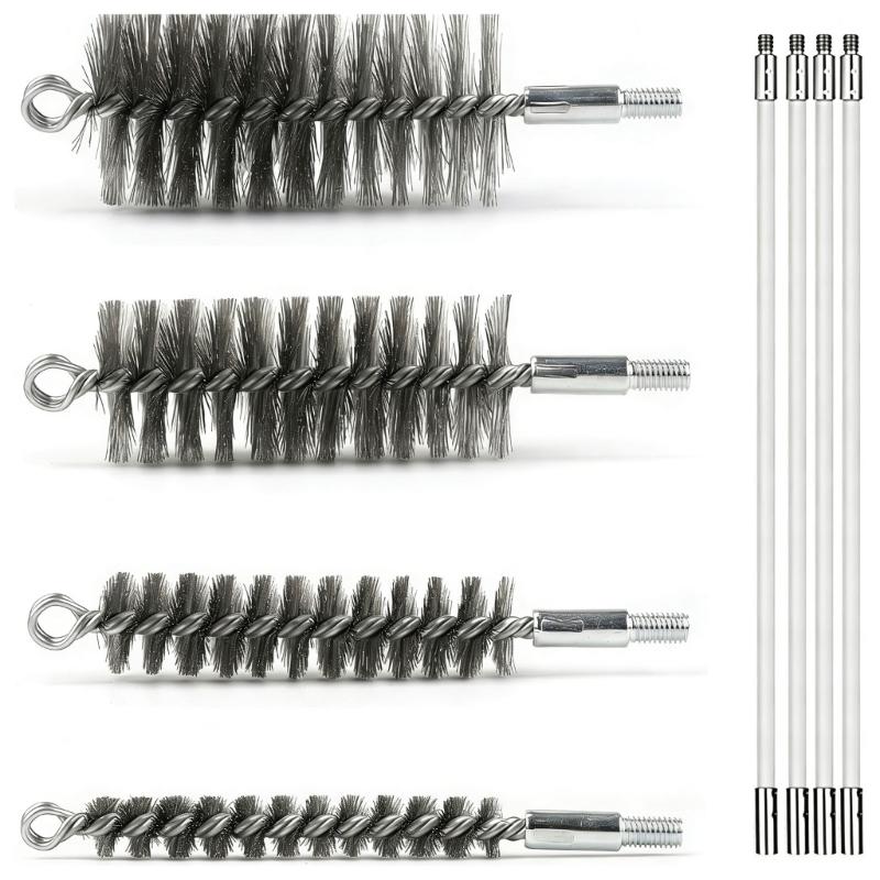 

Extendable Chimney Sweep Brush With AntiSlip Ergonomic Extension Rod Bristles For Home Fireplaces Vent Pipe Maintenance 1