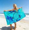 1pc Retro turtle, slipper pattern beach towel, ultra-fine fiber summer seaside vacation absorbent beach towel