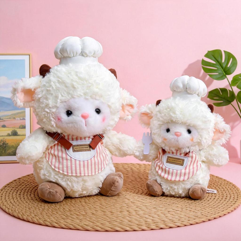 Chef Elephant Plush Doll with Apron & Duck, Baking Bear Toy - Perfect Birthday Gift