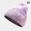 Damen Batik-Pullovermütze Herbst und Winter Gerollte Spitzmütze Warme Outdoor-Beanie Wollmütze