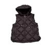 European Station White Duck Down Short Hooded Drawstring Vest Autumn and Winter Vest Down Jacket Side Buckle Jacket Winter Clothing