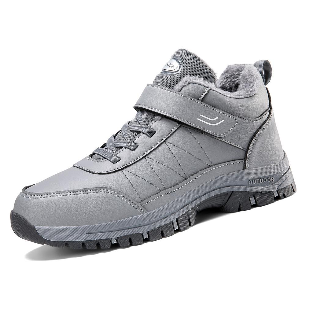 Winter large size casual high-top cotton shoes velvet warm outdoor hiking shoes waterproof and non-slip snow boots