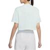 Nike Crop Tops Women's Light Green Crew Neck Moderate CJ3758-394