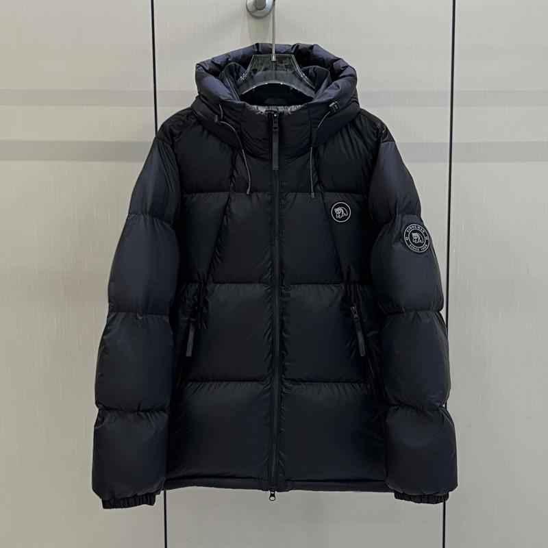 Womens Short Puffer Jacket White Hooded