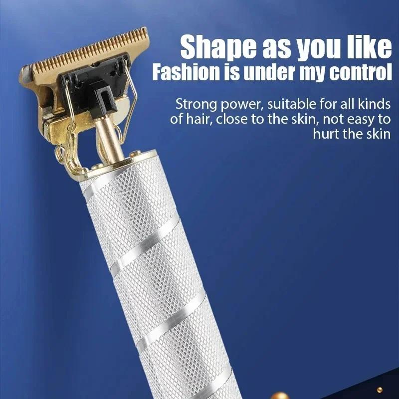 Hot Sale Vintage T9 Electric Cordless Hair Cutting Machine Professional Hair Barber Trimmer For Men Clipper Shaver Beard Lighter