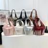 Women bags women's bags 2025 new European and American fashion rivet shoulder bag large capacity hand bucket bag