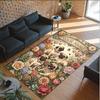 Pug Theme Crystal Velvet Floor Rug Personalized Custom Name Text Warm Carpet Home Decoration