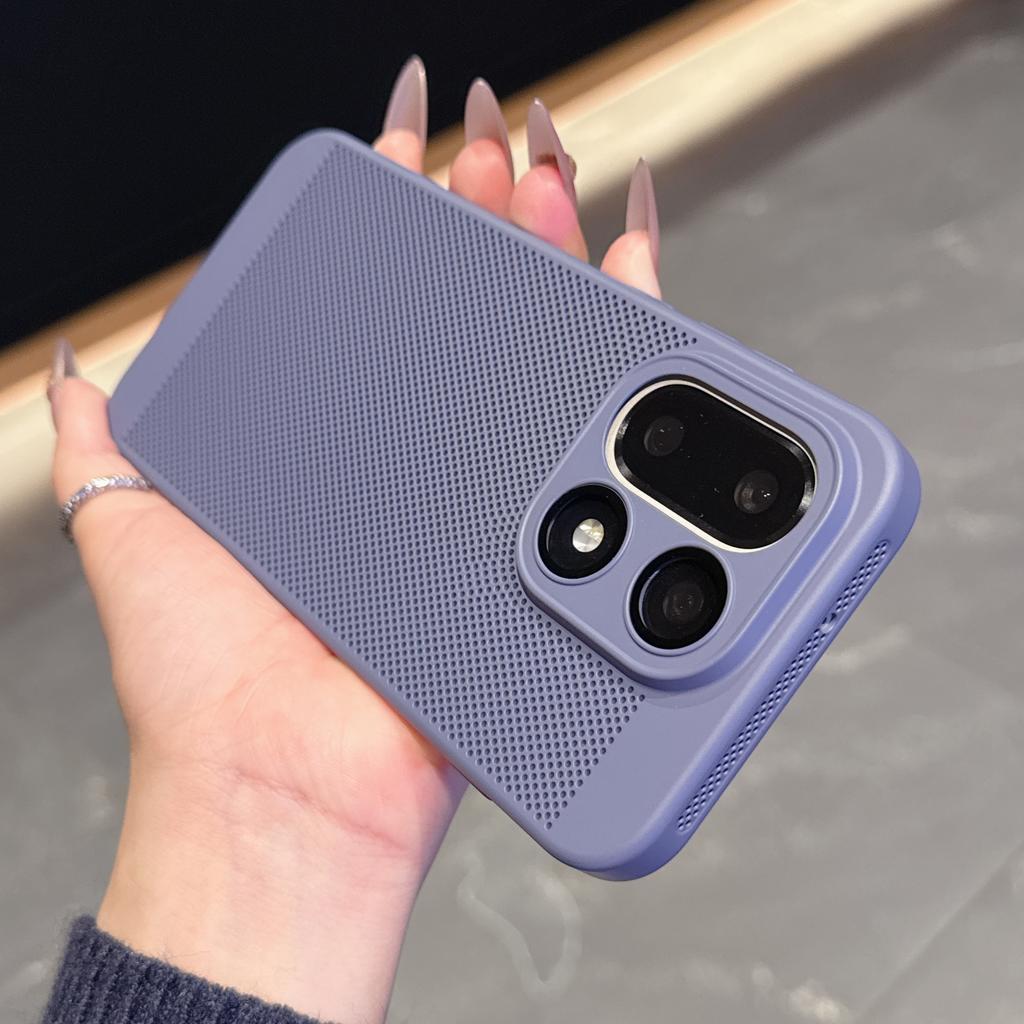 Breathable Heat Dissipation Thin PC Phone Case For Oneplus 15 13 12 T R ACE 5 3 Glass Lens Film Protection Cooling Mesh Cover