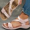 New Thick-soled Velcro Flip-flops for Women, Suitable for Intense Exercise, Large Size Beach Shoes