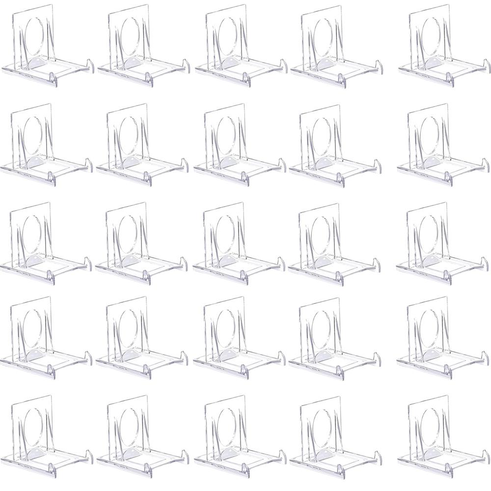 10/20pcs Mini Display Stand Clear Acrylic Display Easels Adjustable Plate Holder Stand Picture Frames Rack Wedding Home Decor