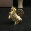 Cute Brass Horse Statue Vintage Style Lucky Horse Figurine Creative Lucky Ornament  Office Decor