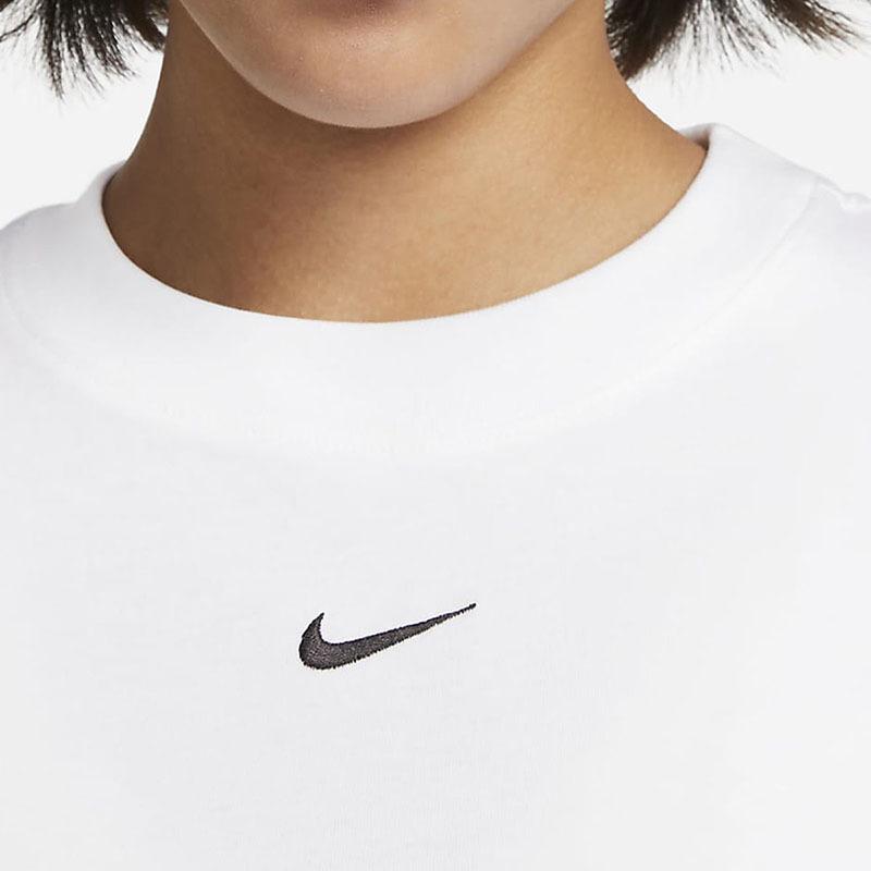 New Nike Sportswear Essentials Series Short Sleeved Dresses Women's White DV7883-100