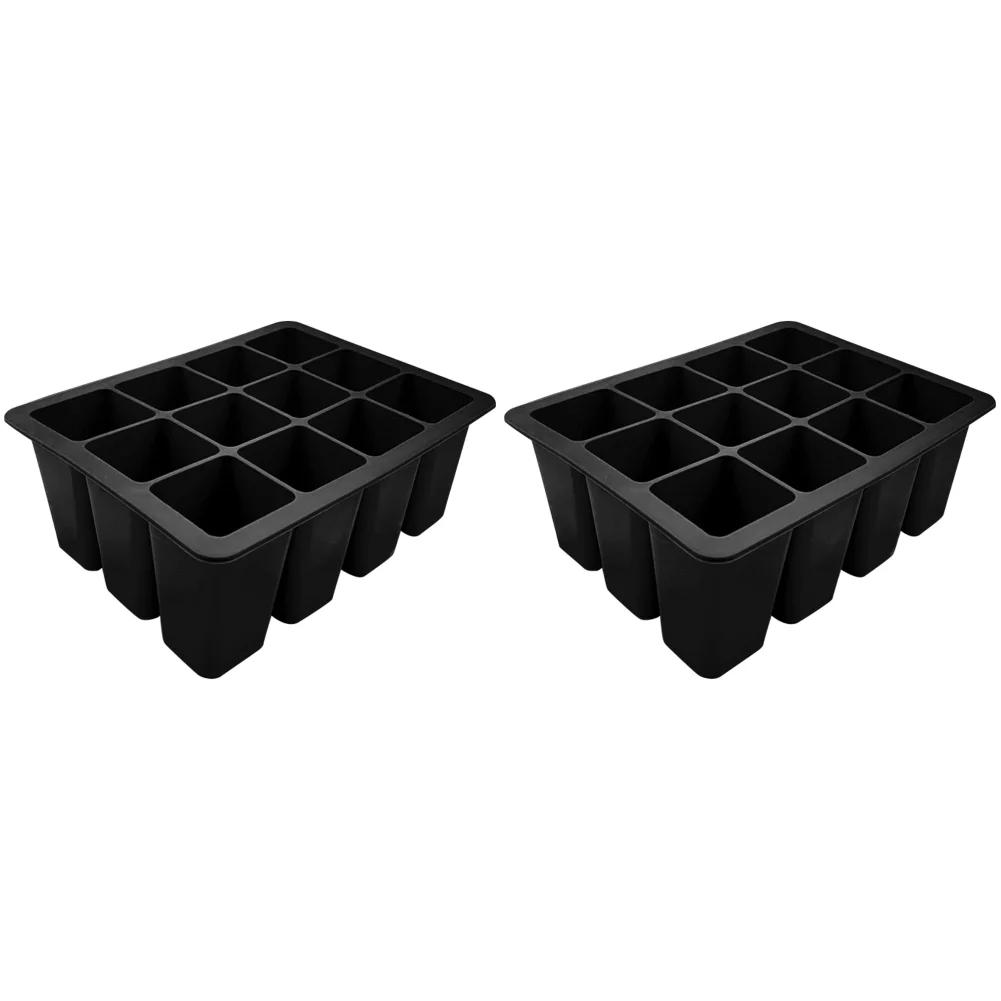3-1PC Silicone Seed Trays 12 Holes Cell Propagator Growth Thickening Seedling Start Growth Tray For Greenhouse Seed Starter Tray