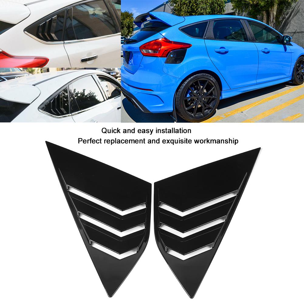 1 Par Bil Bakruta Lamell Dekor Tillbehör Passar Ford Focus ST RS MK3 1218 Ljus Svart