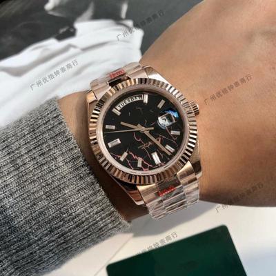 Relógio Mecânico Masculino Lao Jia GD Calendário Duplo Totalmente Automático Pulseira de Aço À Prova d'Água