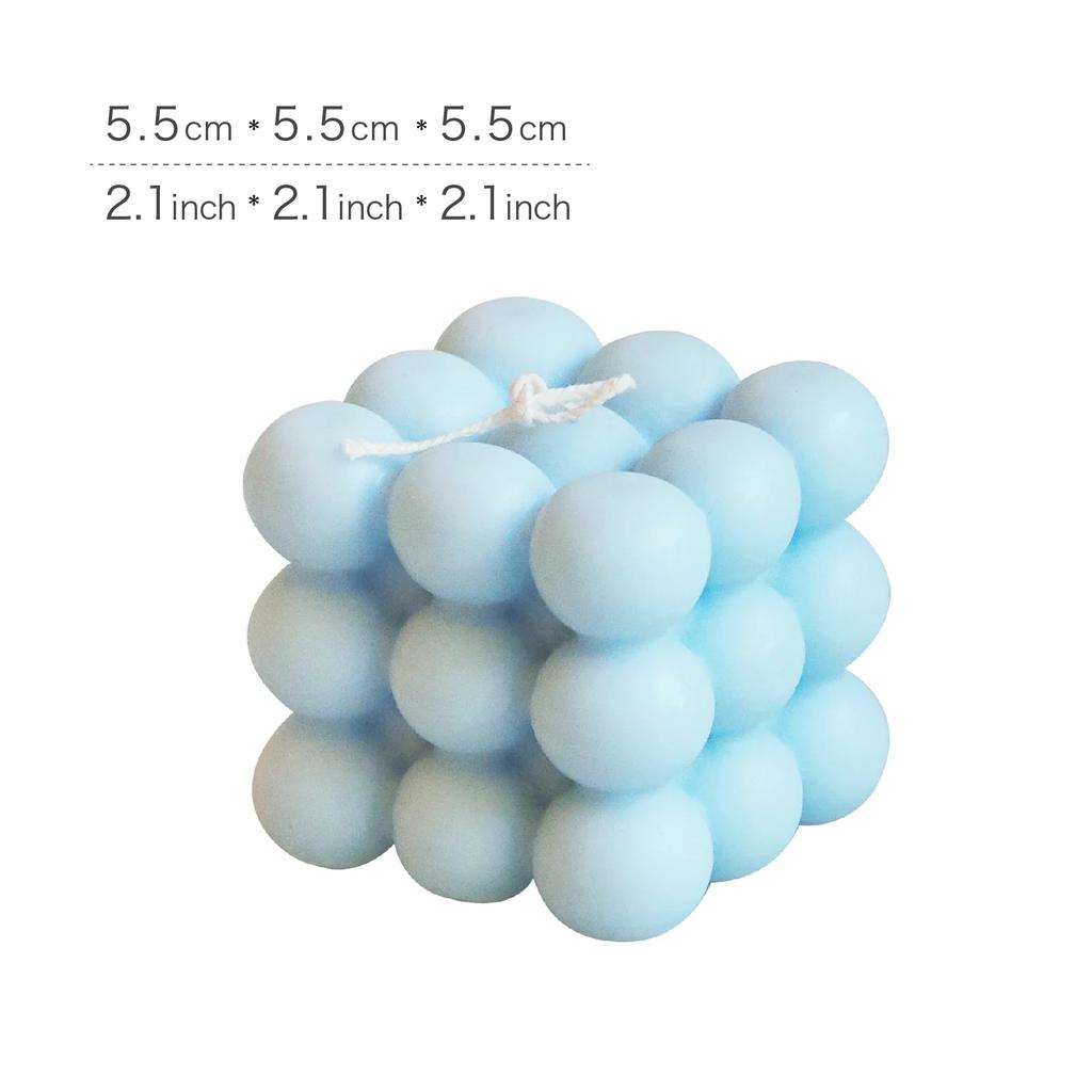 Lazzy House Small Bubble Cube Candle Soy Wax Aromatherapy Scented Candles Relaxing Birthday Gift Decorative Ornaments