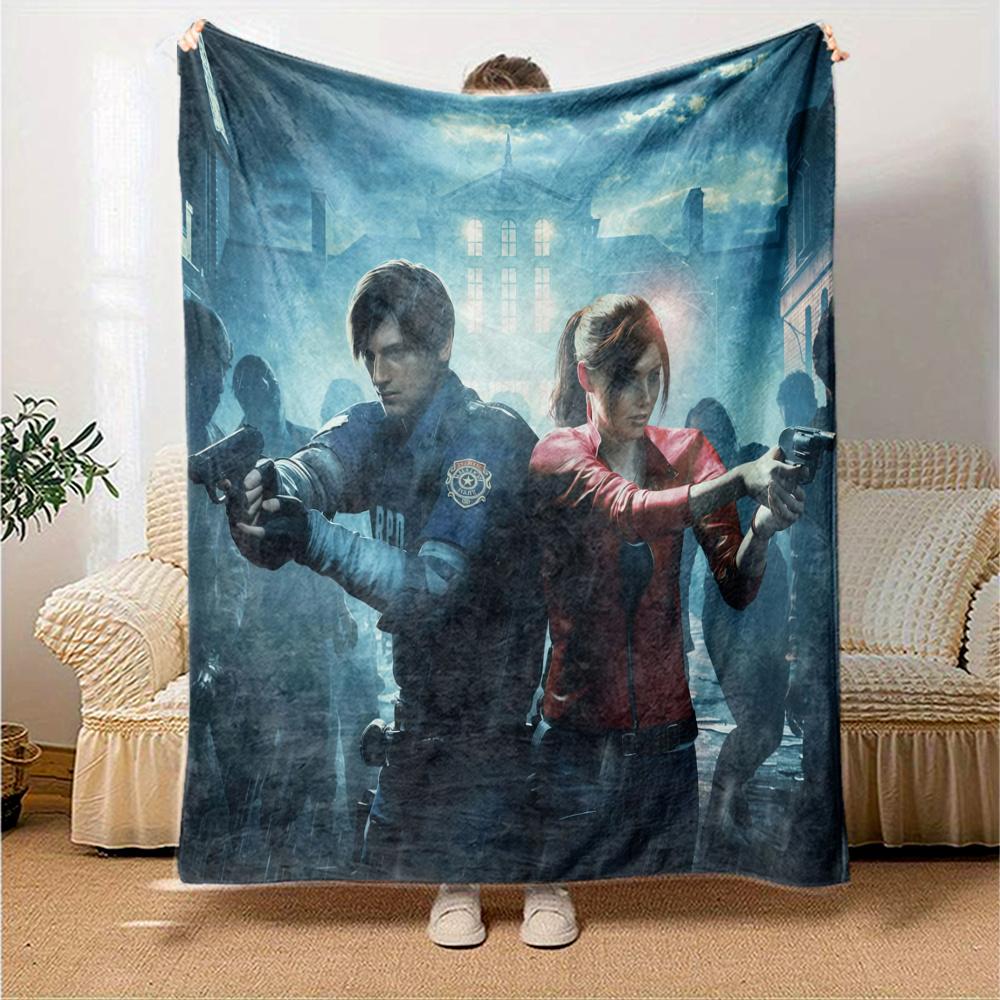 Resident Evil Flannel Blanket, High quality Comfortable for All Seasons, Home Decor, Warmth and Comfort