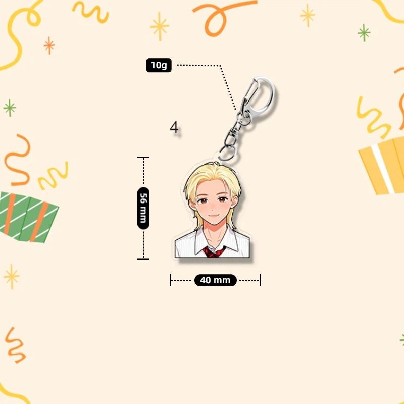 Stray Kids Cute Cartoon Member Acrylic Keychain, Kpop Idol Cartoon Bust Bag Charm Pendant, STAY Fans Collectible Accessory