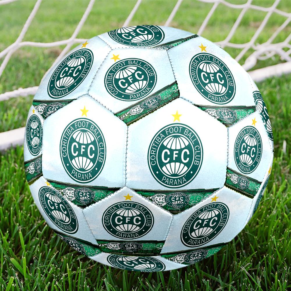 Coritiba FC Soccer Ball, colorful, suitable for all ages, machine-stitched, PVC material, competition grade, durable and high bounce