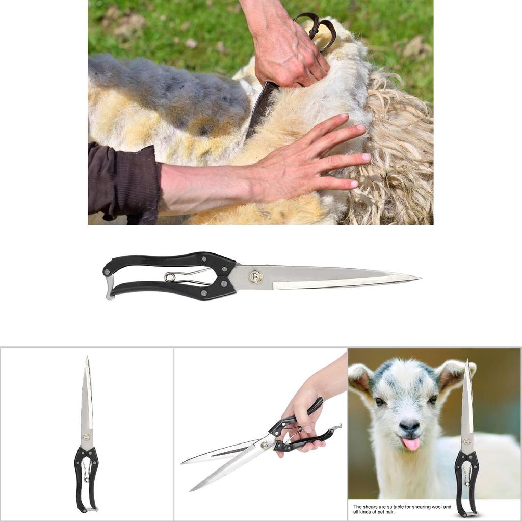 Handschere für Schaf Ziege Pferd Kaninchen Haustier Haare schneiden Wolle Allzweck verlängern Schere(Typ 3)