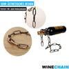 WINECHAIN Flaschenhalter Weinständer Flaschenständer Kette Metall Wein Silber