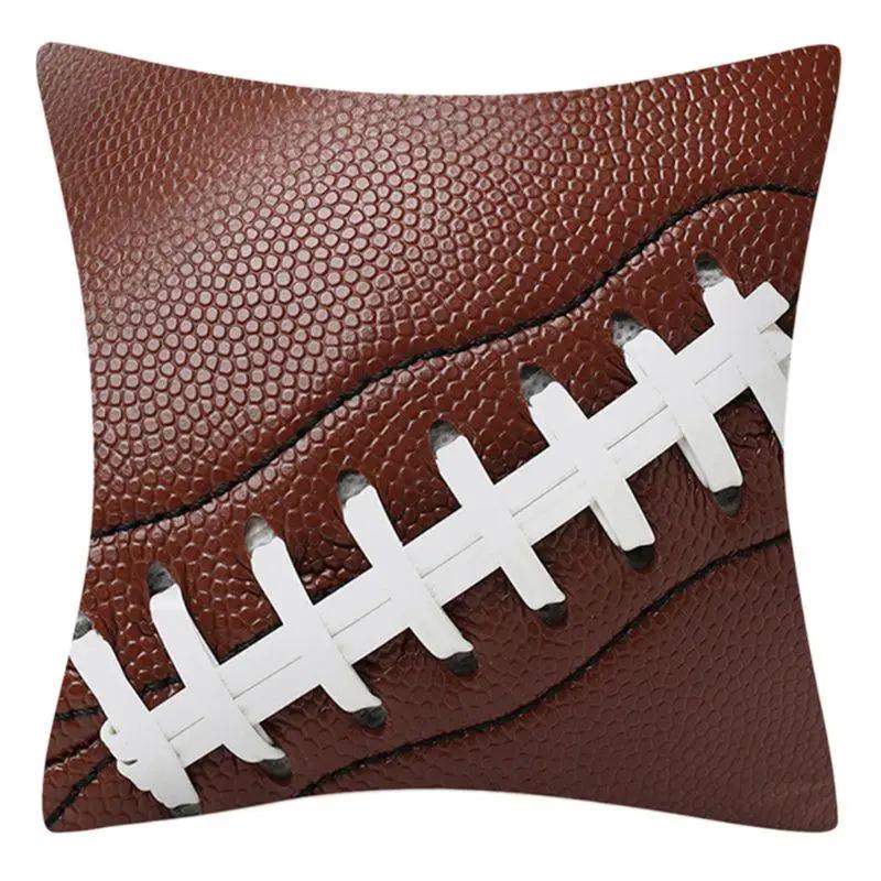 Sports Rugby Football Basketball Pillowcase Decoration Square Cushion Cover