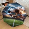 1PC Soccer ballAutomatic Open/Close Umbrella with Windproof, 8-Rib Sturdy Canopy, Durable Ribs, Fashionable Design, Outdoor Accessory, Fun Prin, Holid