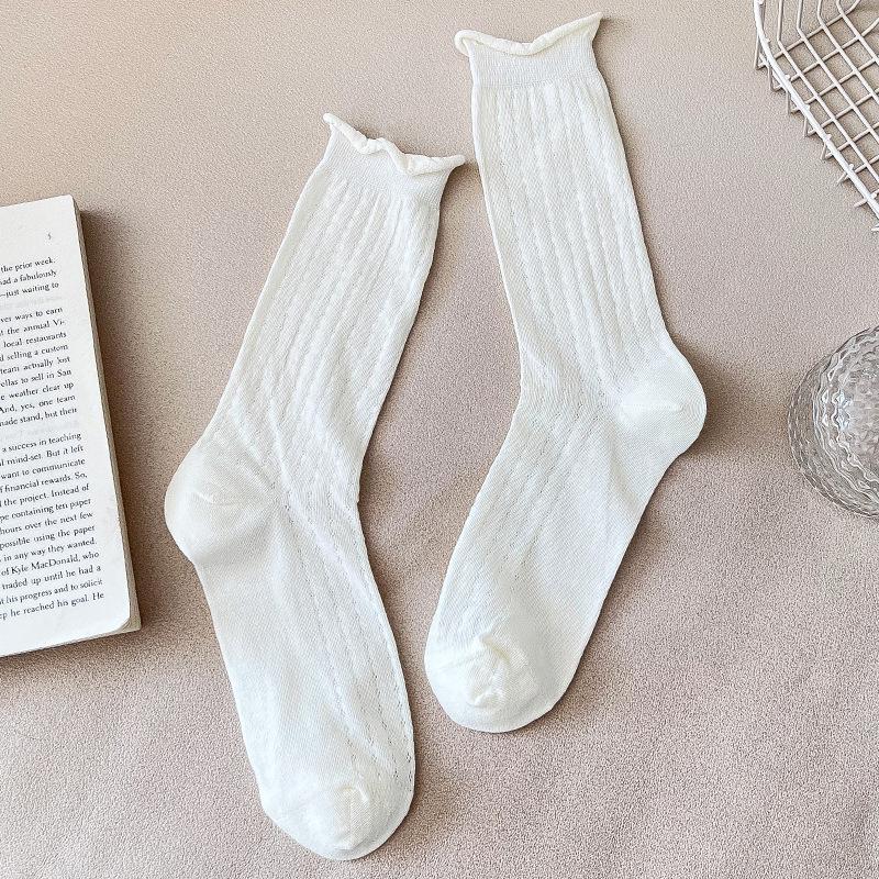 

Женские летние тонкие модные новые белые гольфы-трубы в балетном стиле 1 pair