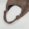 Soft Suede Hobo Bag with Knotted Handle Large Capacity Fashion Shoulder Bag