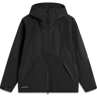 Basketball Series Solid Color Zip-Up Hooded Comfortable Breathable Sports Jacket Men Jacket Black AFDU065-3