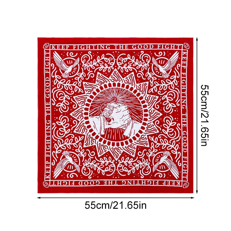 12Pcs/Pack Cotton Outdoor Street Dance Enthusiasts Hot Girl Turbans Bandana Headscarf Traveling 55X55CM Taking Photo