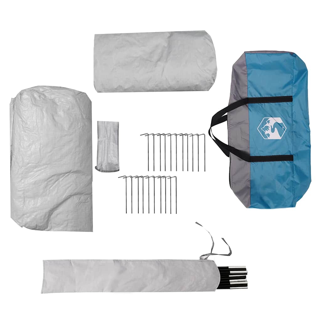 2 Person Camping Tent Blue Waterproof